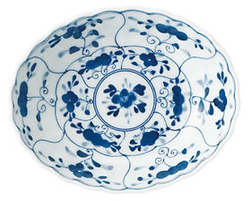 藍凛堂　 藍なずな　楕円菊鉢