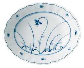 藍凛堂　 高麗草花　楕円菊鉢